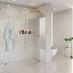 Niagara Душевая перегородка Nova NG-642-10GOLD – фотография-2